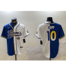 Men Los Angeles Rams 10 Cooper Kupp Royal Cool Base Stitched Baseball Jersey