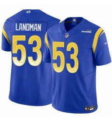 Men Los Angeles Rams 53 Nate Landman Blue 2025 F U S E Vapor Untouchable Stitched Football Jersey Men Los Angeles Rams 53 Nate Landman Blue 2025 F U S E Vapor Untouchable Stitched Football Jersey