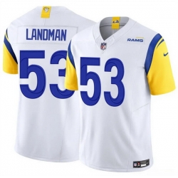 Men Los Angeles Rams 53 Nate Landman White 2025 F U S E  Vapor Untouchable Stitched Football Jersey