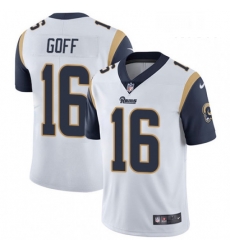 Men Nike Los Angeles Rams 16 Jared Goff White Vapor Untouchable Limited Player NFL Jersey