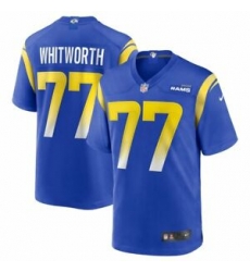 Men Nike Los Angeles Rams Andrew Whitworth #77 Blue Vapor Limited Stitched Jersey