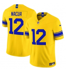 Men's Los Angeles Rams #12 Puka Nacua Yellow 2026 F.U.S.E. Vapor Limited Football Stitched Jersey