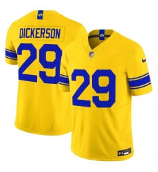 Men's Los Angeles Rams #29 Eric Dickerson Yellow 2026 F.U.S.E. Vapor Limited Football Stitched Jersey Men's Los Angeles Rams #29 Eric Dickerson Yellow 2026 F.U.S.E. Vapor Limited Football Stitched Jersey