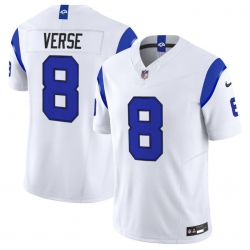 Men's Los Angeles Rams #8 Jared Verse White 2026 F.U.S.E. Vapor Limited Football Stitched Jersey