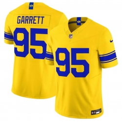 Men's Los Angeles Rams #95 Myles Garrett Yellow 2026 F.U.S.E. Vapor Limited Football Stitched Jersey
