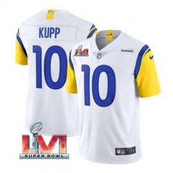 Nike Los Angeles Rams 10 Cooper Kupp White 2022 Super Bowl LVI Vapor Limited Jersey