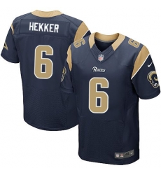 Nike Rams #6 Johnny Hekker Navy Blue Team Color Mens Stitched NFL Elite Jersey