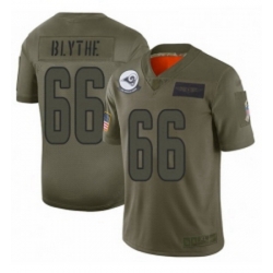 Womens Los Angeles Rams 66 Austin Blythe Limited Camo 2019 Salute to Service Football Jersey