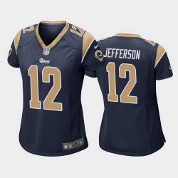 women van jefferson los angeles rams navy game jersey 