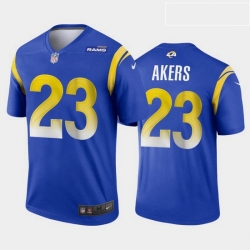 Youth Nike Rams 23 Cam Akers Roayl Blue Vapor Limtited Jersey