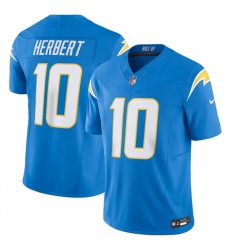 Men Los Angeles Chargers 10 Justin Herbert Blue 2023 F U S E  Vapor Untouchable Limited Stitched Jersey