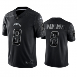 Men Los Angeles Chargers 8 Kyle Van Noy Black Reflective Limited Stitched Football Jersey