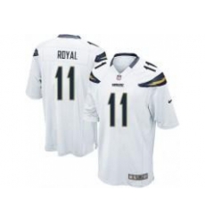 Nike San Diego Chargers 11 Eddie Royal White Elite NFL Jersey