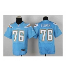 Nike San Diego Chargers 76 D.J. Fluker Light blue Elite new NFL Jersey