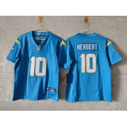 Women Los Angeles Chargers 10 Justin Herbert Blue 2025 F U S E Alternate Vapor Limited Stitched Football Jersey