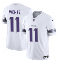 Men Minnesota Vikings 11 Carson Wentz White 2025 F U S E Winter Warrior Limited Stitched Jersey Men Minnesota Vikings 11 Carson Wentz White 2025 F U S E Winter Warrior Limited Stitched Jersey