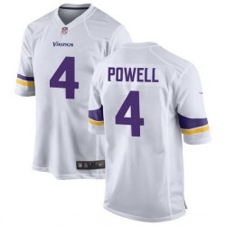 Men Minnesota Vikings 4 Brandon  Powell White Vapor Untouchable Stitched Jersey