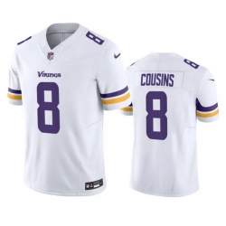 Men Minnesota Vikings 8 Kirk Cousins White 2023 F U S E  Vapor Untouchable Stitched Jersey