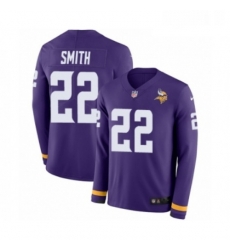 Mens Nike Minnesota Vikings 22 Harrison Smith Limited Purple Therma Long Sleeve NFL Jersey