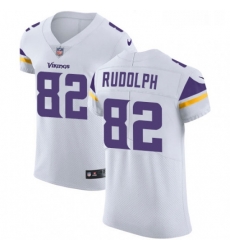 Mens Nike Minnesota Vikings 82 Kyle Rudolph White Vapor Untouchable Elite Player NFL Jersey