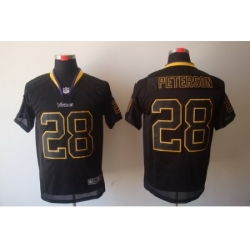 Nike Minnesota Vikings 28 Adrian Peterson Black Elite Lights Out NFL Jersey