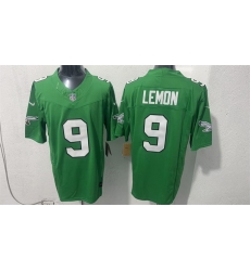 Men Philadelphia Eagles 9 Makai Lemon Green 2026 F U S E Draft Vapor Untouchable Limited Stitched Football Jersey Men Philadelphia Eagles 9 Makai Lemon Green 2026 F U S E Draft Vapor Untouchable Limited Stitched Football Jersey