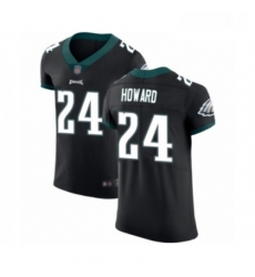 Mens Philadelphia Eagles 24 Jordan Howard Black Vapor Untouchable Elite Player Football Jersey