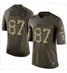 Nike Philadelphia Eagles #87 Brent Celek Green Men 27s Stitched NFL Limited Salute to Service Jersey