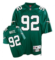 Philadelphia Eagles 92 Reggie White Premier Throwback green Jersey