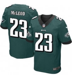 mens nike philadelphia eagles #23 rodney mcleod elite midnight green team color nfl jersey