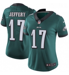 Womens Nike Philadelphia Eagles 17 Alshon Jeffery Midnight Green Team Color Vapor Untouchable Limited Player NFL Jersey