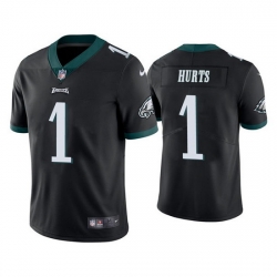 Youth Philadelphia Eagles 1 Jalen Hurts Black Vapor Untouchable Limited Stitched Football Jersey 