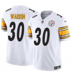 Men Pittsburgh Steelers 30 Jaylen Warren White 2025 F U S E Vapor Limited Stitched Football Jersey Men Pittsburgh Steelers 30 Jaylen Warren White 2025 F U S E Vapor Limited Stitched Football Jersey