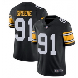 Men Pittsburgh Steelers 91 Kevin Greene Black Vapor Untouchable Limited Stitched Jersey