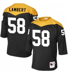 Mens Mitchell and Ness Pittsburgh Steelers 58 Jack Lambert Elite Black 1967 Home Throwback NFL Jersey