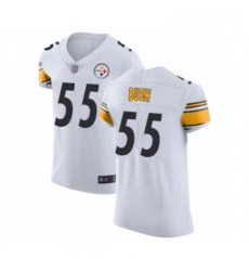 Mens Pittsburgh Steelers 55 Devin Bush White Vapor Untouchable Elite Player Football Jersey