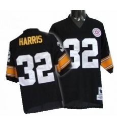 Pittsburgh Steelers 32 Franco Harris black mitchellandness throwback