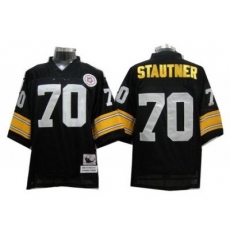 Pittsburgh Steelers 70 Stautner Black Throwback NFL Jerseys