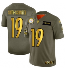 Steelers 19 JuJu Smith Schuster Camo Gold Men Stitched Football Limited 2019 Salute To Service Jersey