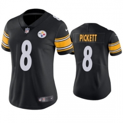 Women Pittsburgh Steelers 8 Kenny Pickett Black Vapor Untouchable Limited Stitched Jersey