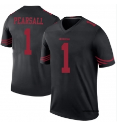 Men San Francisco 49ers 1 Ricky Pearsall Black 2025 F U S E Vapor Untouchable Limited Stitched Football Jersey Men San Francisco 49ers 1 Ricky Pearsall Black 2025 F U S E Vapor Untouchable Limited Stitched Football Jersey