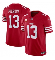 Men San Francisco 49ers 13 Brock Purdy Red 2025 F U S E  With 3 Star C Patch Vapor Untouchable Limited Stitched Football Jersey