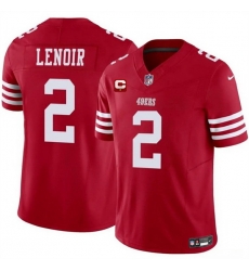 Men San Francisco 49ers 2 Deommodore Lenoir Red 2025 F U S E With 1 Star C Patch Vapor Untouchable Limited Stitched Football Jersey Men San Francisco 49ers 2 Deommodore Lenoir Red 2025 F U S E With 1 Star C Patch Vapor Untouchable Limited Stitched Football Jersey