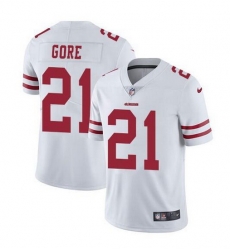 Men San Francisco 49ers 21 Frank Gore White Vapor Untouchable Limited Stitched jersey