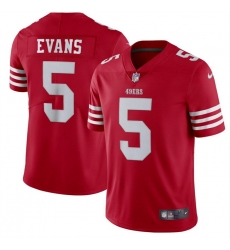 Men San Francisco 49ers  5 Mike Evans Red 2026 Vapor Untouchable Limited Stitched Football Jersey