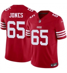 Men San Francisco 49ers 65 Robert Jones Red 2026 F U S E Vapor Untouchable Limited Stitched Football Jersey Men San Francisco 49ers 65 Robert Jones Red 2026 F U S E Vapor Untouchable Limited Stitched Football Jersey