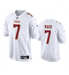 Men San Francisco 49ers 7 Charvarius Ward White Fashion Vapor Untouchable Limited Stitched Football Jersey