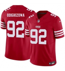 Men San Francisco 49ers 92 Osa Odighizuwa Red 2026 F U S E Vapor Untouchable Limited Stitched Football Jersey Men San Francisco 49ers 92 Osa Odighizuwa Red 2026 F U S E Vapor Untouchable Limited Stitched Football Jersey