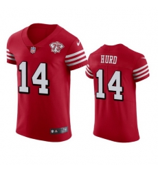 Nike San Francisco 49ers 14 Jalen Hurd Red Rush Men 75th Anniversary Stitched NFL Vapor Untouchable Elite Jersey