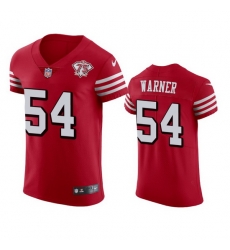 Nike San Francisco 49ers 54 Fred Warner Red Rush Men 75th Anniversary Stitched NFL Vapor Untouchable Elite Jersey